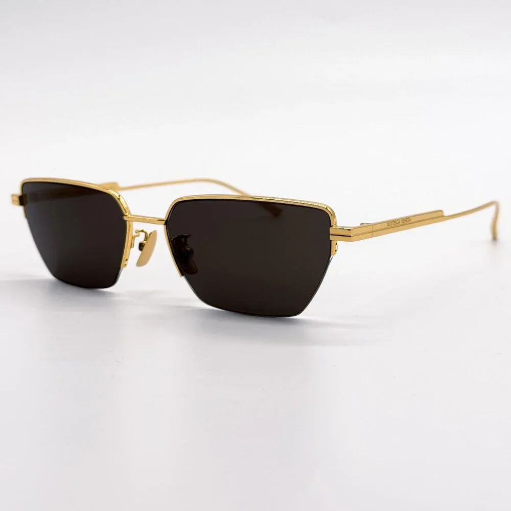 NEW BOTTEGA VENETA BV1107S 004 UNISEX GOLD GREY SUNGLASSES BOTTEGA VENETA